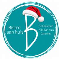 Feestelijke kersthoed op het B-logo